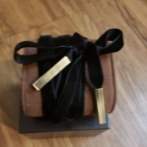 Suede black tie choker